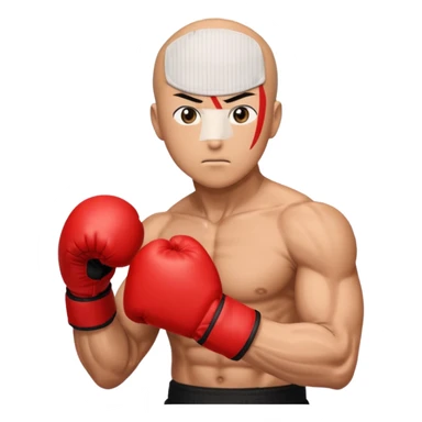 Saitama red hand punch with boxing glove sticker