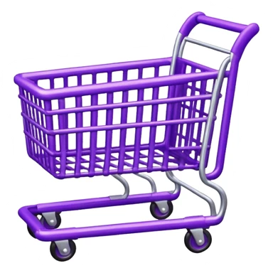 purple shopping cart sticker