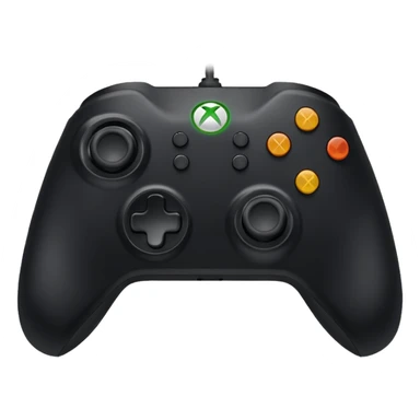 Xbox gamepad, black, front view sticker