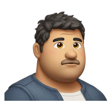 Hombre gordito enamorado sticker