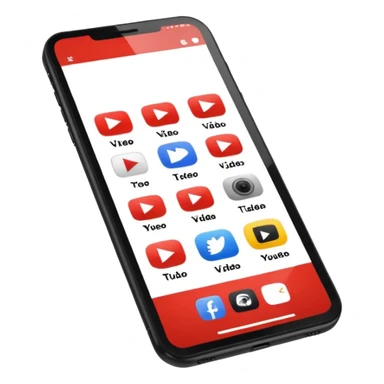 Phone on YouTube app showing video sticker