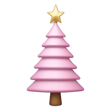 Pastel pink Christmas tree with disco star sticker