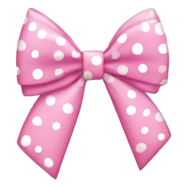 pink bow white polka dot sticker