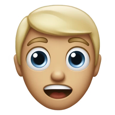 A human emoji looking shocked from what a friend to then  sticker