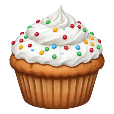 white coloured muffin with white topping sticker
