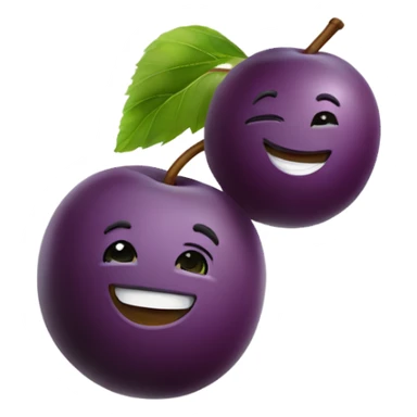 fruit plum happy smiling  sticker