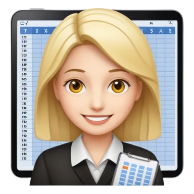 aditor with spreadsheet emoji sticker