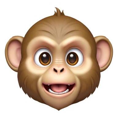 Cinematic Comical Macaque Portrait Emoji, Head tilted dramatically with an exaggeratedly shocked expression, featuring a dynamic, animated face with wide, comically expressive eyes full of humorous disbelief, Simplified yet hilariously expressive features, highly detailed, glowing with a slightly sassy glow, high shine, dramatic yet playful, stylized with an air of quirky primate attitude, soft glowing outline, capturing the essence of a meme-worthy macaque that looks ready to side-eye its way into viral fame! sticker