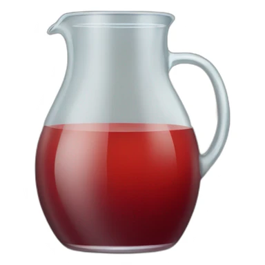 glass jug of red juice sticker