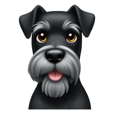 Black miniature schnauzer sticker