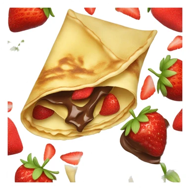 Crepe with strawberries and Nutella  sticker