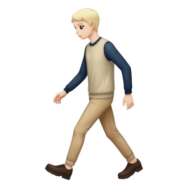 Character stepping out of their own shadow sticker