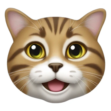 un chat avec un caca sur la tête sticker