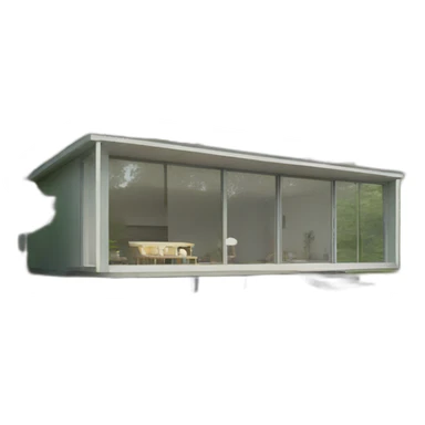 scandinavian modern architecture summer house front sticker