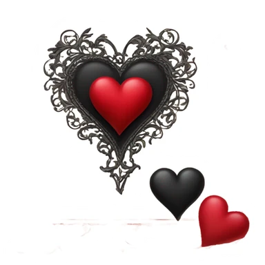 vintage valentine’s day card black red sticker