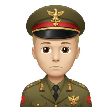 generate a realistic Russian soldier, but with a bare skull instead of a head sticker