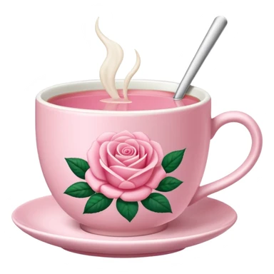 rose hot milk tea with tea cup ( no strraw) sticker