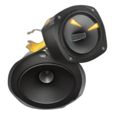 a speaker blasting music sticker