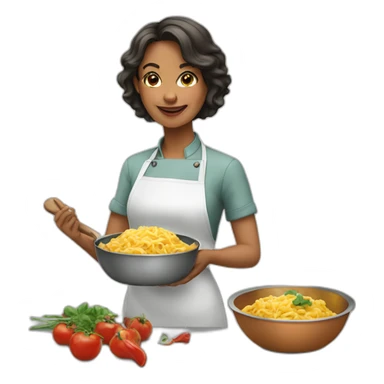 Femme dans la cuisine sticker