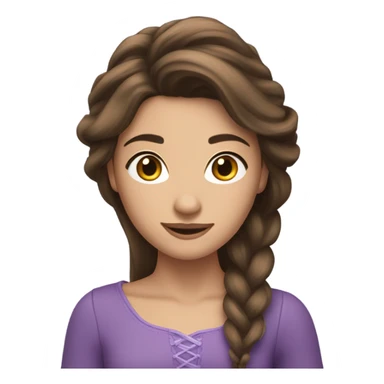 brunette pixie cut rapunzel  sticker