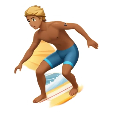 A surfer riding a large wave, skillfully balancing on their board as the ocean crashes around them. The scene captures the energy and excitement of surfing, with the sun setting in the background and the water sparkling under the light. sticker