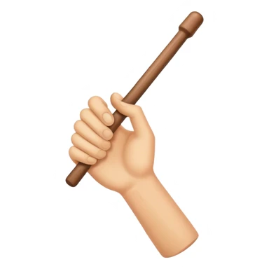 Hand holding Woodstick sticker
