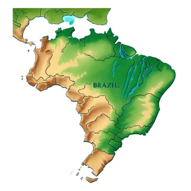 Map of Brazil sticker