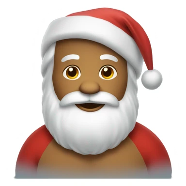 Santa with a big bear sticker