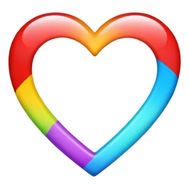 Crée un cœur avec plusieurs couleur  sticker