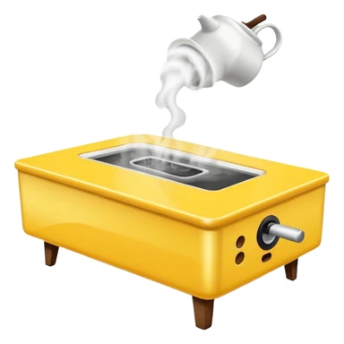 yellow coffe table, coffee on top
 sticker