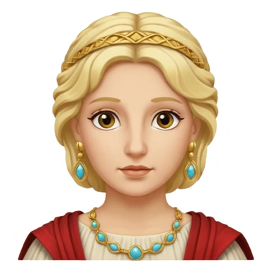 Ancient Roman woman with earrings and blonde hair sticker