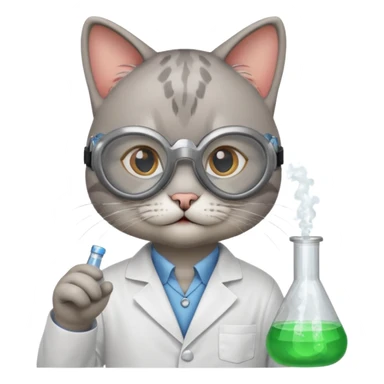 Chemist cat sticker