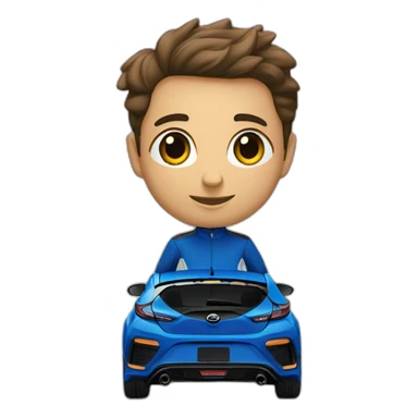 2020 Veloster N performance blue sticker