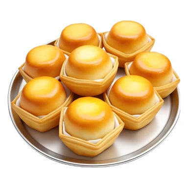 3D rendered authentic Hong Kong egg puffs (港式鸡蛋仔) on a street food tray, traditional hexagonal bubble shape, golden color, hyper-realistic texture, glossy finish, street food presentation sticker