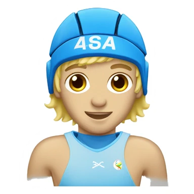 summer olympics water polo blonde boy sticker