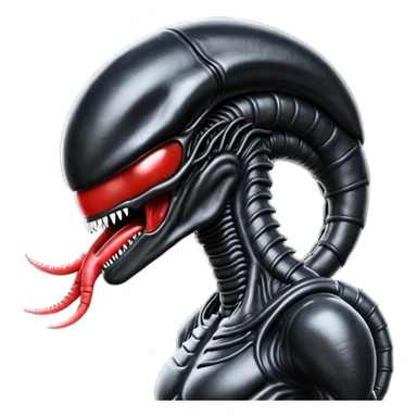 black xenomorph from movie alien sticker