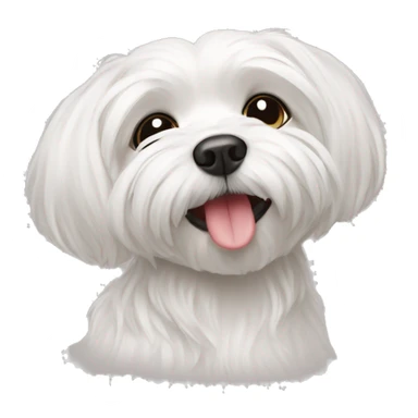 Maltese dog gezet kiss sticker