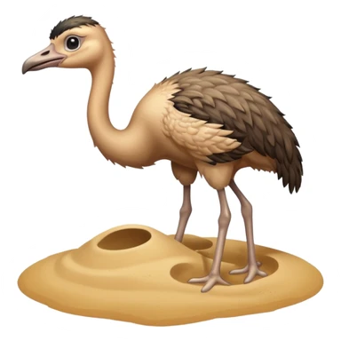 Ostrich burying head sand sticker