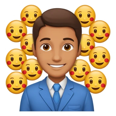 sales worker 30 faces of emojis sticker