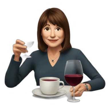 Patricia Bullrich having a cup of wine sticker