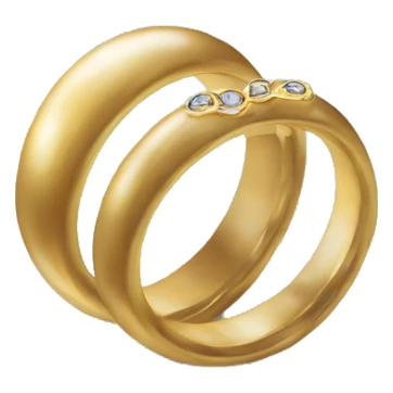 two wedding rings sticker