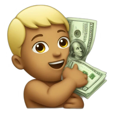 money holding baby sticker