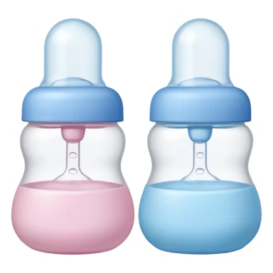 two pastel silicone baby bottle nipples, side by side, rounded bulbs, wide bases, smooth and slightly translucent, soft lighting, subtle shadows, no bottle or packaging sticker