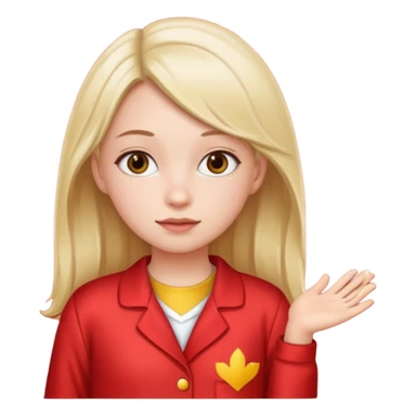 A blogger girl in red pajamas sticker