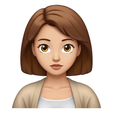 shrug mulher de cabelo castanho sticker