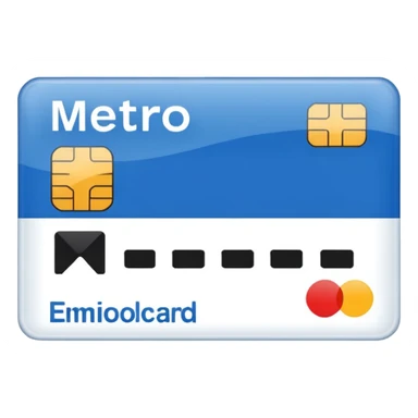 generate an ios genmoji of  a metro card sticker