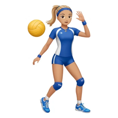 volleyball girl full body sticker