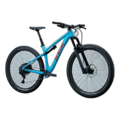 Light Blue fade to dark Blue trek Slash with red lettering mtb sticker