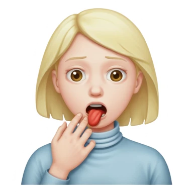 person choking themselves  sticker