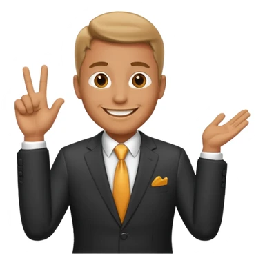 Man celebrating 20 years work anniversary  sticker